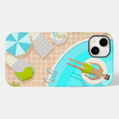 熱帯夏のスイミングプールガイビーチバカイ Case-Mate iPhoneケース (裏面 (横))