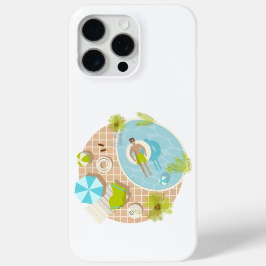 熱帯夏のスイミングプールガイビーチバカイ Case-Mate iPhoneケース (裏面)