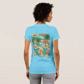 熱帯夏のバイブ女性のTシャツ – Bright Vac Tシャツ (裏面フル)