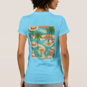 熱帯夏のバイブ女性のTシャツ – Bright Vac Tシャツ (裏面)