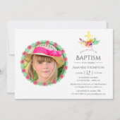 熱帯夏のバプテスマまたは《キリスト教》洗礼式や命名式 招待状 (正面)