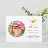 熱帯夏のバプテスマまたは《キリスト教》洗礼式や命名式 招待状 (スタンド正面)