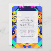 熱帯夏のバーチャル誕生日パーティーへの招待 招待状 (正面)