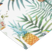熱帯夏のパイナップル·パロット·バード·ウォーターカラー テーブルクロス (アングル)