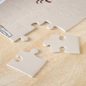 熱帯夏のビーチで子犬と白いイギー犬 ジグソーパズル (側面)