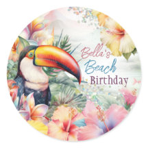 熱帯夏のビーチパーティーシール