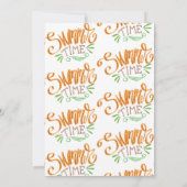 熱帯夏のビーチ結婚写真 セーブザデート (裏面)