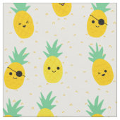 熱帯夏のピンアップル海賊 ファブリック (クローズアップ)