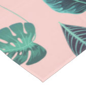 熱帯夏のピンクの緑は日没パターンを残します テーブルクロス (アングル)