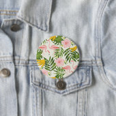 熱帯夏のフラミンゴの円形ボタン 缶バッジ (インサイチュ)