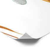 熱帯夏のフローラ結婚の歓迎の看板ポスター ポスター (角)