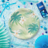 熱帯夏のヤシの木 ペーパープレート (パーティー)