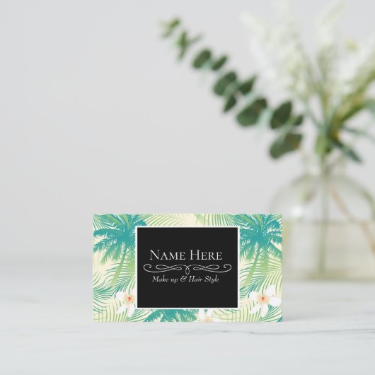 熱帯夏のヤシの木 名刺 (スタンド正面)