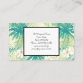 熱帯夏のヤシの木 名刺 (裏面)