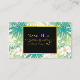 熱帯夏のヤシの木 名刺
