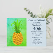 熱帯夏のルアウ（ハワイ式宴会）の女性の誕生日の招待状 招待状 (スタンド正面)