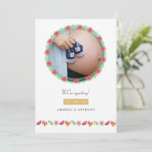 熱帯夏の写真妊娠の発表 案内状 (スタンド正面)