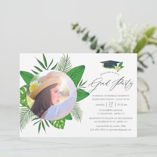 熱帯夏の卒業式パーティー 招待状 (スタンド正面)