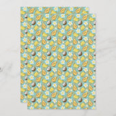 熱帯夏の果実のパターン シーズンカード (正面/裏面)