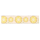 熱帯夏の果実パイナップルスライスパターン ショートテーブルランナー (横)