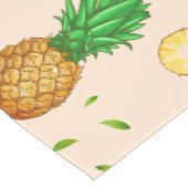 熱帯夏の果実パイナップルスライスパターン ショートテーブルランナー (コーナー)