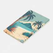 熱帯夏の漫画ビーチ ポストイット (アングル)