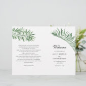 熱帯夏の結婚式プログラム。緑葉 (スタンド正面)