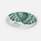 熱帯夏の赤ちゃんシャワー男女兼用 ペーパープレート (アングル)