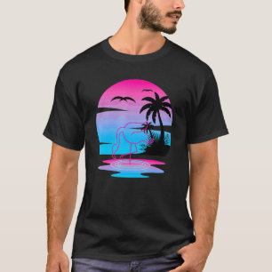 熱帯夏エキゾチック動物ピンクフラミンゴVAPW Tシャツ