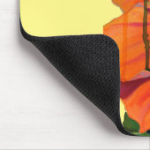 熱帯夏オレンジ色のハイビスカス マウスパッド (コーナー)