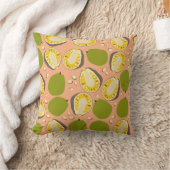 熱帯夏ジャックフルーツパターン – エキゾチックな果実 クッション (ブランケット)