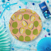 熱帯夏ジャックフルーツパターン – エキゾチックな果実 ペーパープレート (パーティー)