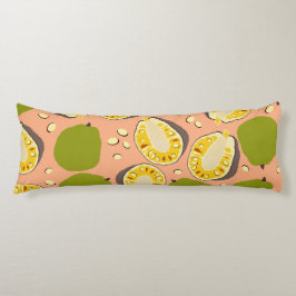 熱帯夏ジャックフルーツパターン – エキゾチックな果実 ボディピロー