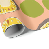 熱帯夏ジャックフルーツパターン – エキゾチックな果実 ラッピングペーパー (ロールコーナー)