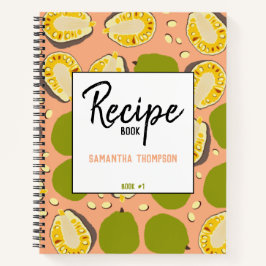 熱帯夏ジャックフルーツパターン – レシピクックブック ノートブック