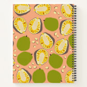 熱帯夏ジャックフルーツパターン – レシピクックブック ノートブック (裏面)