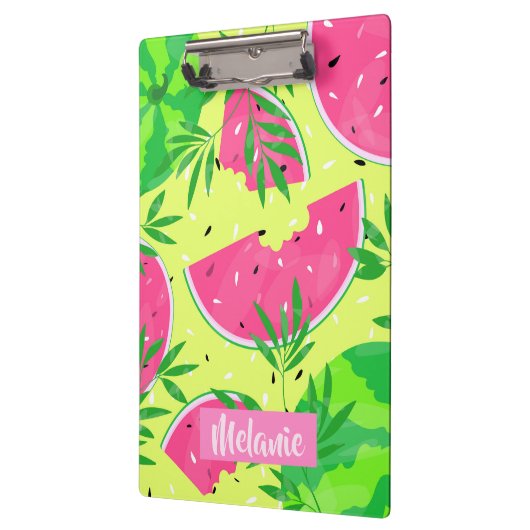 熱帯夏スイカの枝パーソナライズされた クリップボード (左)