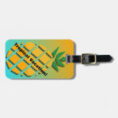 熱帯夏パイナップル荷物タグ ラゲッジタグ (正面横)