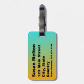 熱帯夏パイナップル荷物タグ ラゲッジタグ (裏面縦)