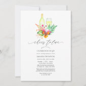 熱帯夏ビーチワインお祝いのライフInv 招待状 (正面)