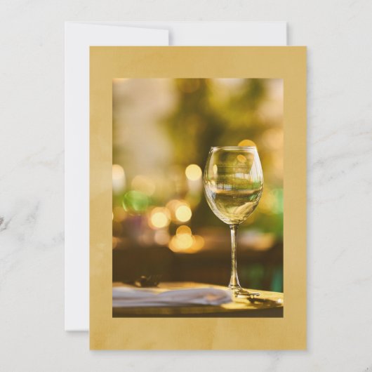 熱帯夏ビーチワインお祝いのライフInv 招待状 (裏面)