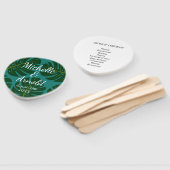 熱帯夏ビーチ結婚式式プログラム ハンドファン (組立なし)