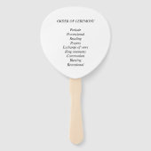 熱帯夏ビーチ結婚式式プログラム ハンドファン (裏面)