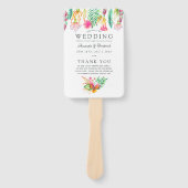 熱帯夏ビーチ結婚式計画 ハンドファン (正面)
