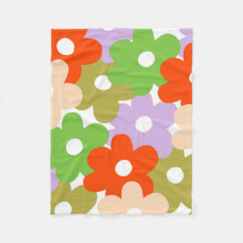熱帯夏フローラはっきりしたカラフル フリースブランケット