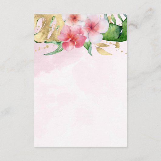 熱帯夏フローラ結婚のエンクロージャカード エンクロージャーカード (裏面)