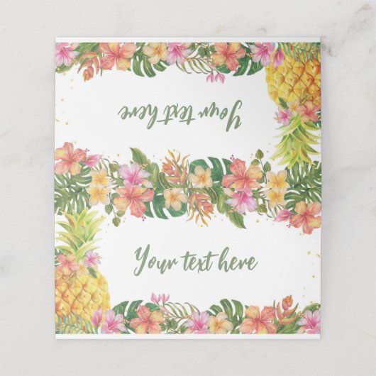 熱帯夏フローラ誕生日座席表 プレイスカード (外部開封)