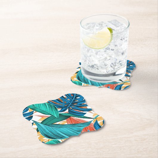 熱帯夏模様紙コースター ペーパーコースター (インサイチュ)
