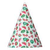 熱帯夏紅緑スイカ模様 パーティーハット (裏面)