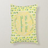 熱帯夏結婚のパイナップルとパーム葉の アクセントクッション (正面(垂直))